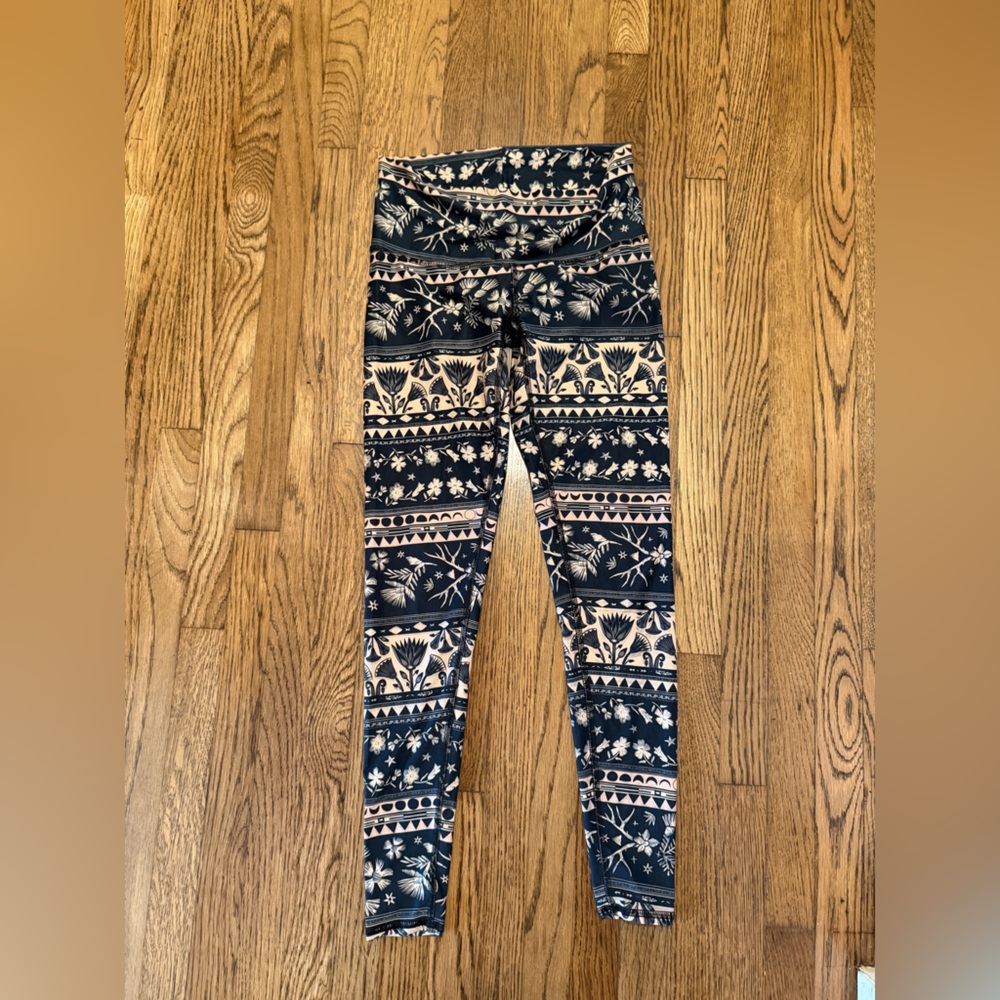 Teeki Black and Cream Patterned Joggers